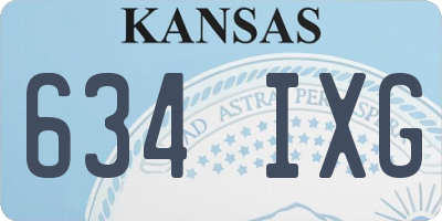 KS license plate 634IXG