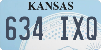 KS license plate 634IXQ