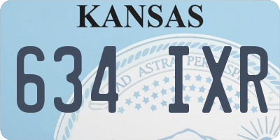 KS license plate 634IXR