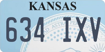 KS license plate 634IXV