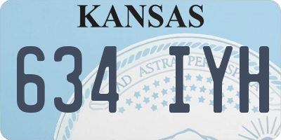 KS license plate 634IYH