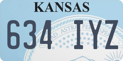 KS license plate 634IYZ