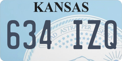 KS license plate 634IZQ