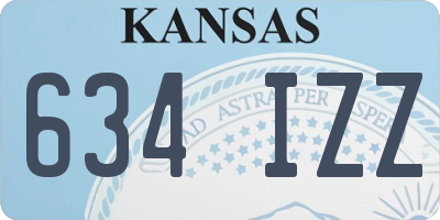 KS license plate 634IZZ