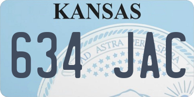 KS license plate 634JAC