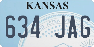 KS license plate 634JAG