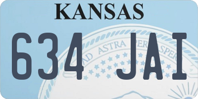 KS license plate 634JAI