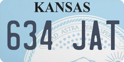 KS license plate 634JAT