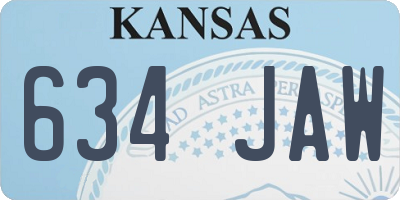KS license plate 634JAW