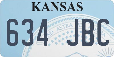 KS license plate 634JBC