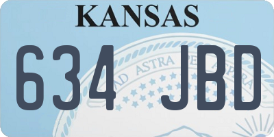 KS license plate 634JBD