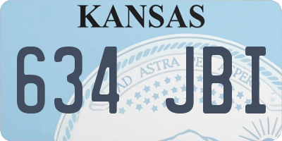 KS license plate 634JBI