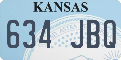 KS license plate 634JBQ