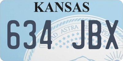 KS license plate 634JBX