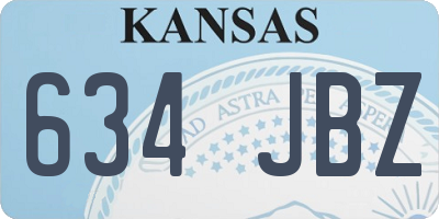 KS license plate 634JBZ