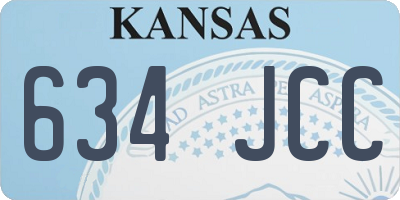 KS license plate 634JCC