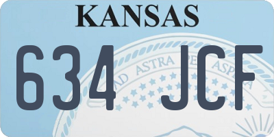 KS license plate 634JCF