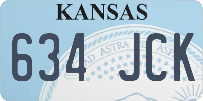 KS license plate 634JCK