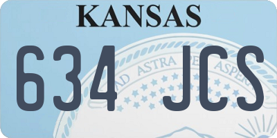KS license plate 634JCS