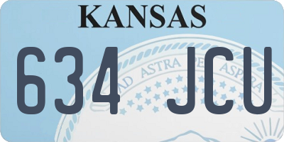 KS license plate 634JCU