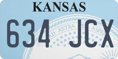 KS license plate 634JCX