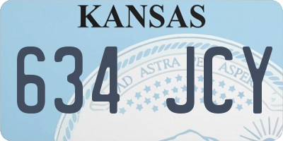 KS license plate 634JCY