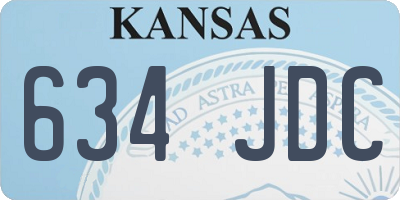 KS license plate 634JDC