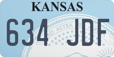 KS license plate 634JDF