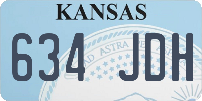 KS license plate 634JDH