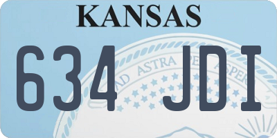 KS license plate 634JDI