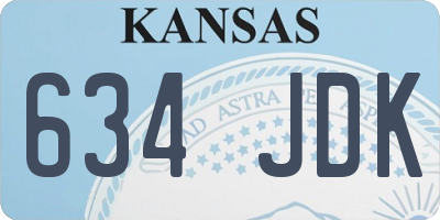 KS license plate 634JDK