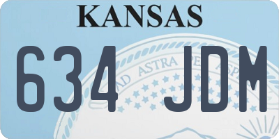 KS license plate 634JDM