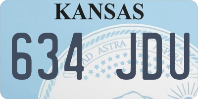 KS license plate 634JDU