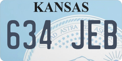 KS license plate 634JEB