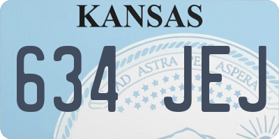 KS license plate 634JEJ