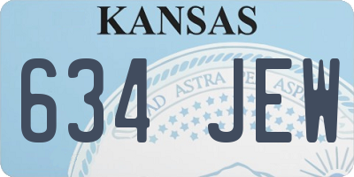 KS license plate 634JEW