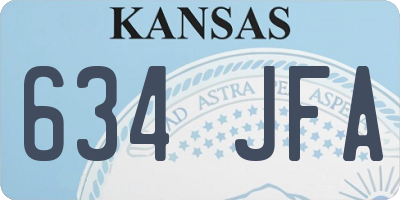 KS license plate 634JFA