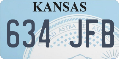 KS license plate 634JFB