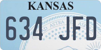 KS license plate 634JFD