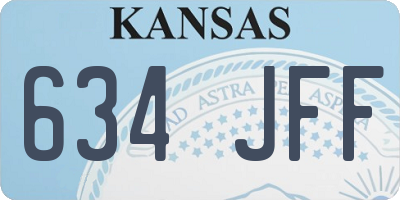 KS license plate 634JFF