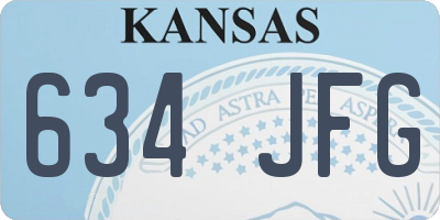 KS license plate 634JFG