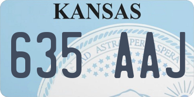 KS license plate 635AAJ