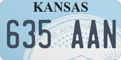 KS license plate 635AAN