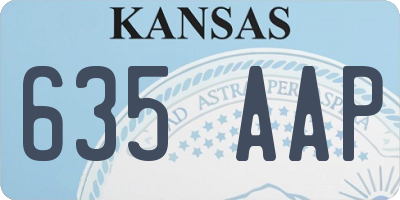 KS license plate 635AAP