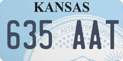KS license plate 635AAT