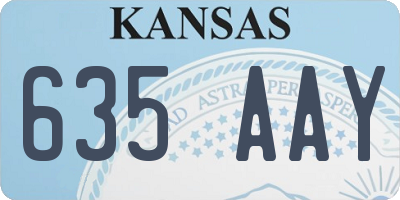 KS license plate 635AAY