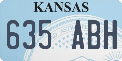 KS license plate 635ABH