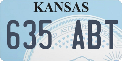 KS license plate 635ABT