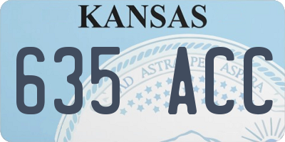 KS license plate 635ACC