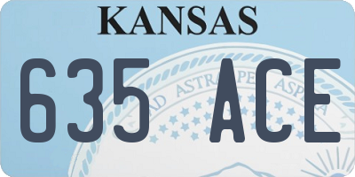 KS license plate 635ACE